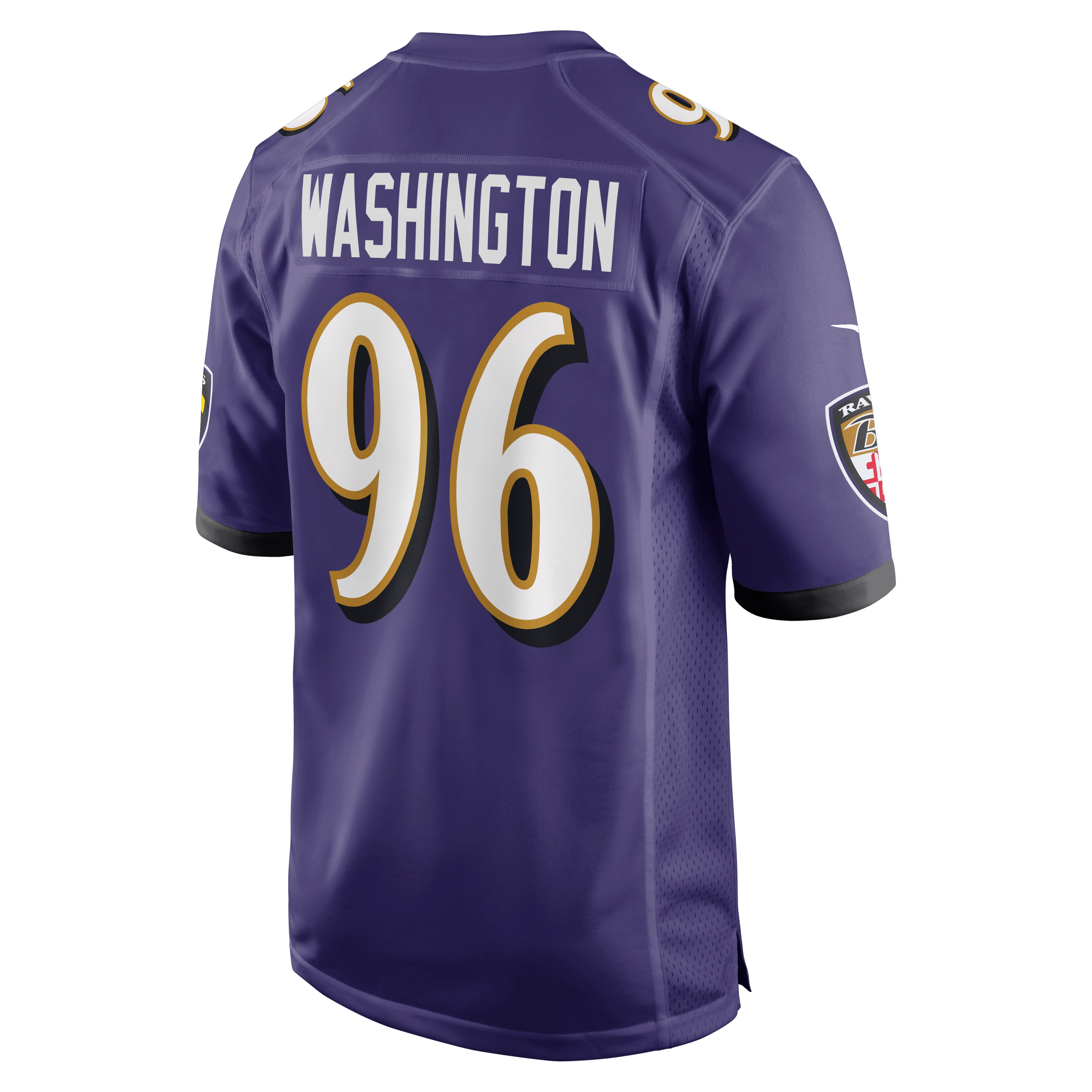 Men's Baltimore Ravens Broderick Washington Purple Game Player Jersey JS3793 nicesnker - Image 3