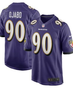 Men's Baltimore Ravens David Ojabo Purple Player Game Jersey JS6839 nicesnker