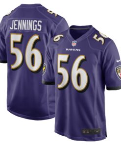 Men's Baltimore Ravens Deion Jennings Purple Team Game Jersey JS7791 nicesnker