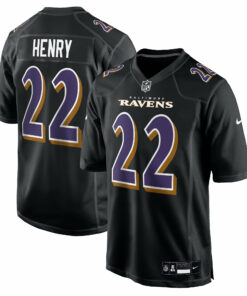 Men's Baltimore Ravens Derrick Henry Carbon Black Fashion Jersey JS8217 nicesnker