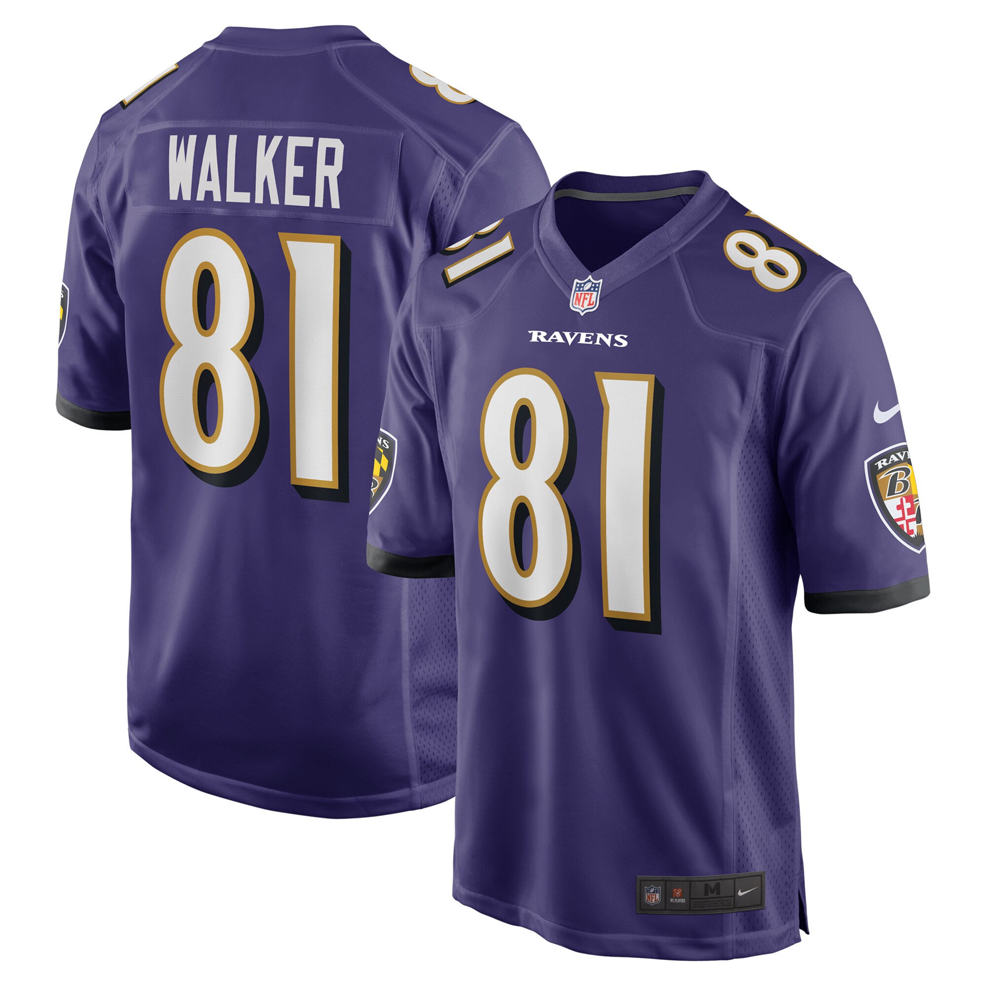 Men's Baltimore Ravens Devontez Walker Purple Team Game Jersey JS2478 nicesnker
