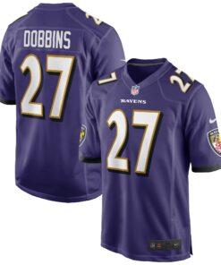 Men's Baltimore Ravens J.K. Dobbins Purple Game Jersey JS2624 nicesnker
