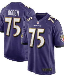 Men's Baltimore Ravens Jonathan Ogden Purple Retired Player Game Jersey JS5898 nicesnker