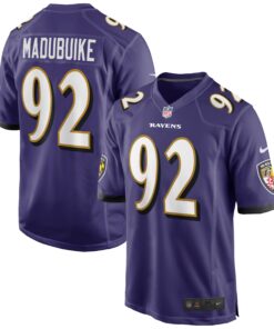 Men's Baltimore Ravens Justin Madubuike Purple Game Player Jersey JS9258 nicesnker