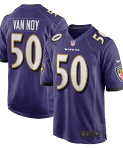 Men's Baltimore Ravens Kyle Van Noy Purple Game Jersey JS8957 nicesnker