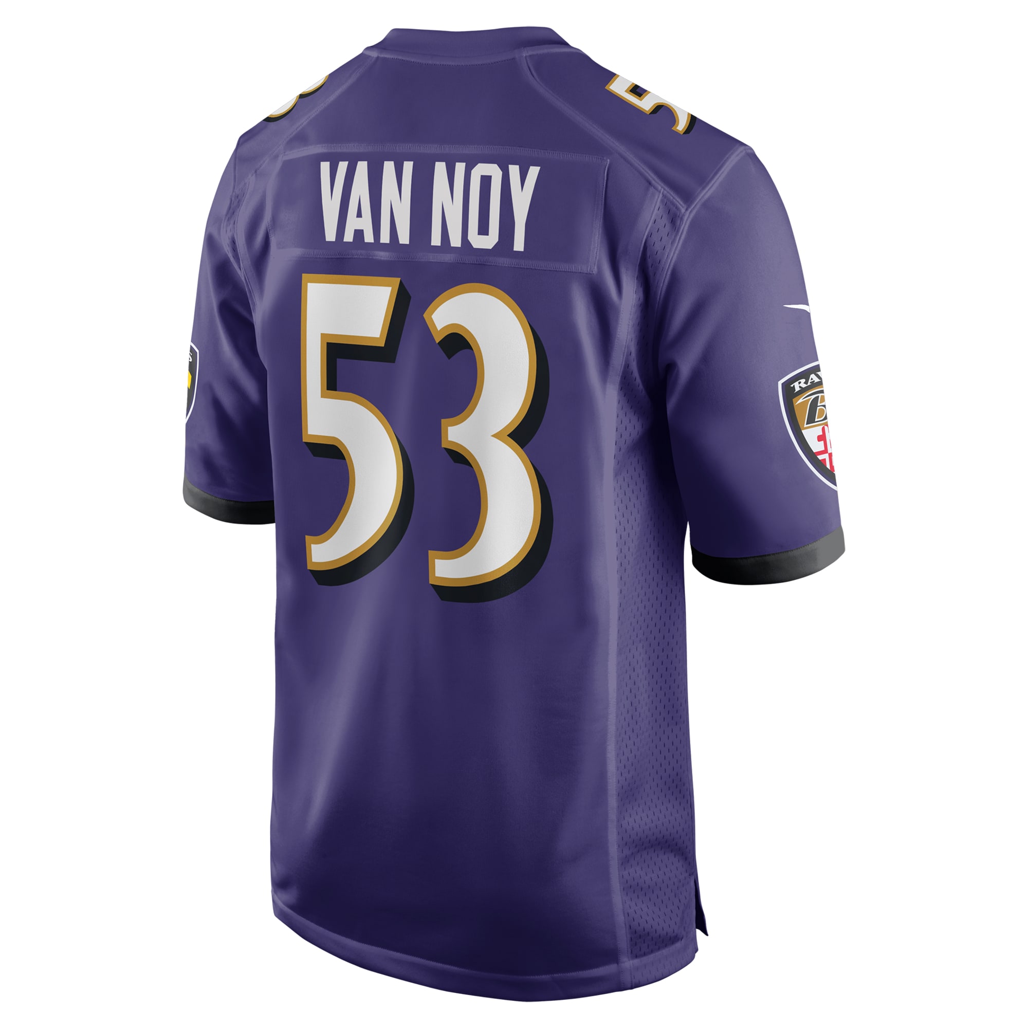 Men's Baltimore Ravens Kyle Van Noy Purple Team Game Jersey JS5421 nicesnker - Image 3