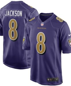 Men's Baltimore Ravens Lamar Jackson Purple Alternate Game Jersey JS9046 nicesnker