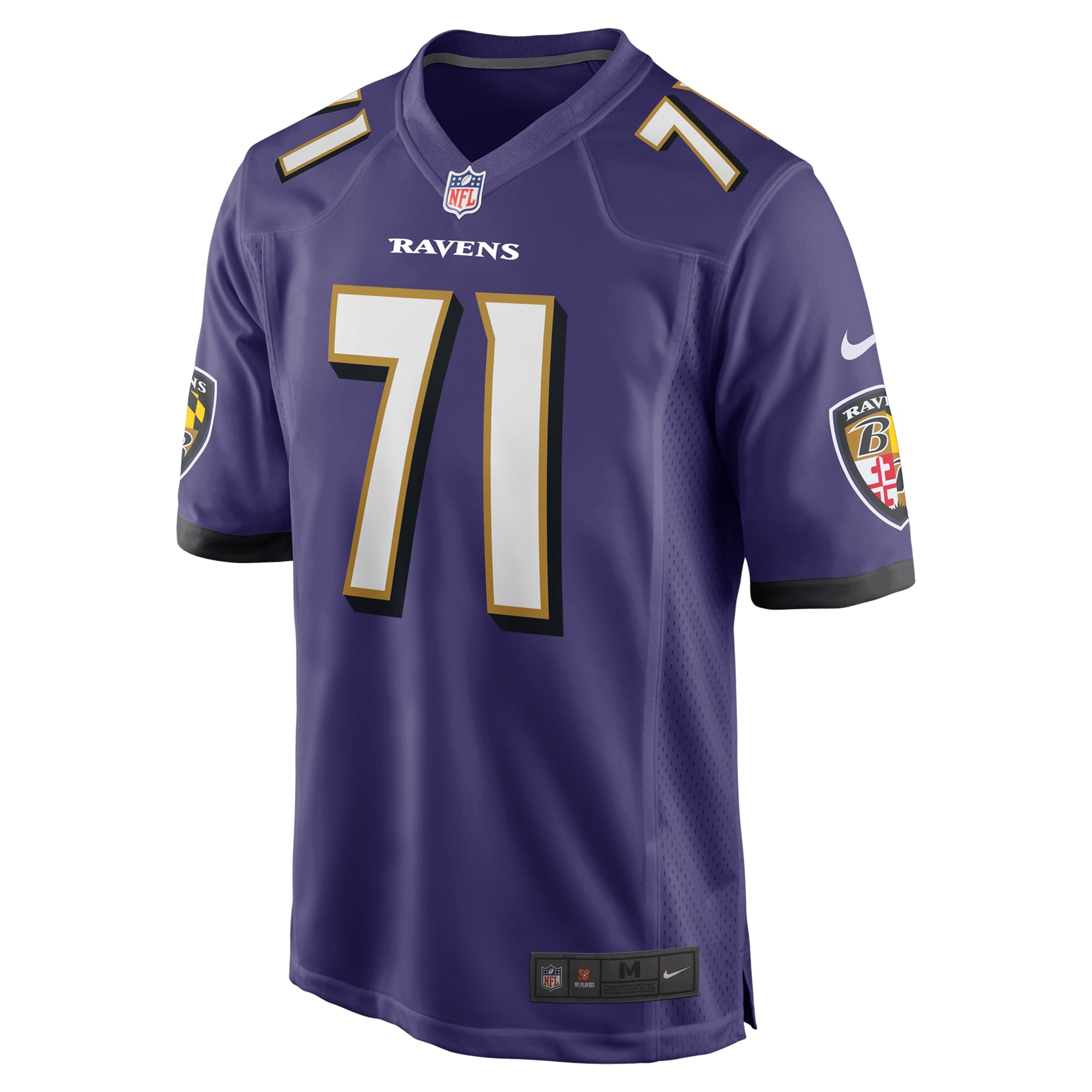 Men's Baltimore Ravens Malaesala Aumavae-Laulu Purple Team Game Jersey JS2195 nicesnker - Image 2