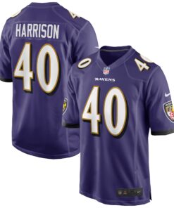 Men's Baltimore Ravens Malik Harrison Purple Game Jersey JS3470 nicesnker