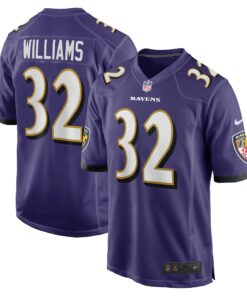 Men's Baltimore Ravens Marcus Williams Purple Game Jersey JS7237 nicesnker
