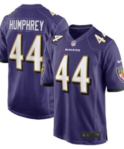 Men's Baltimore Ravens Marlon Humphrey Purple Game Team Jersey JS6583 nicesnker