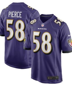 Men's Baltimore Ravens Michael Pierce Purple Game Jersey JS4512 nicesnker