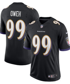 Men's Baltimore Ravens Odafe Oweh Black Vapor Limited Jersey JS5343 nicesnker