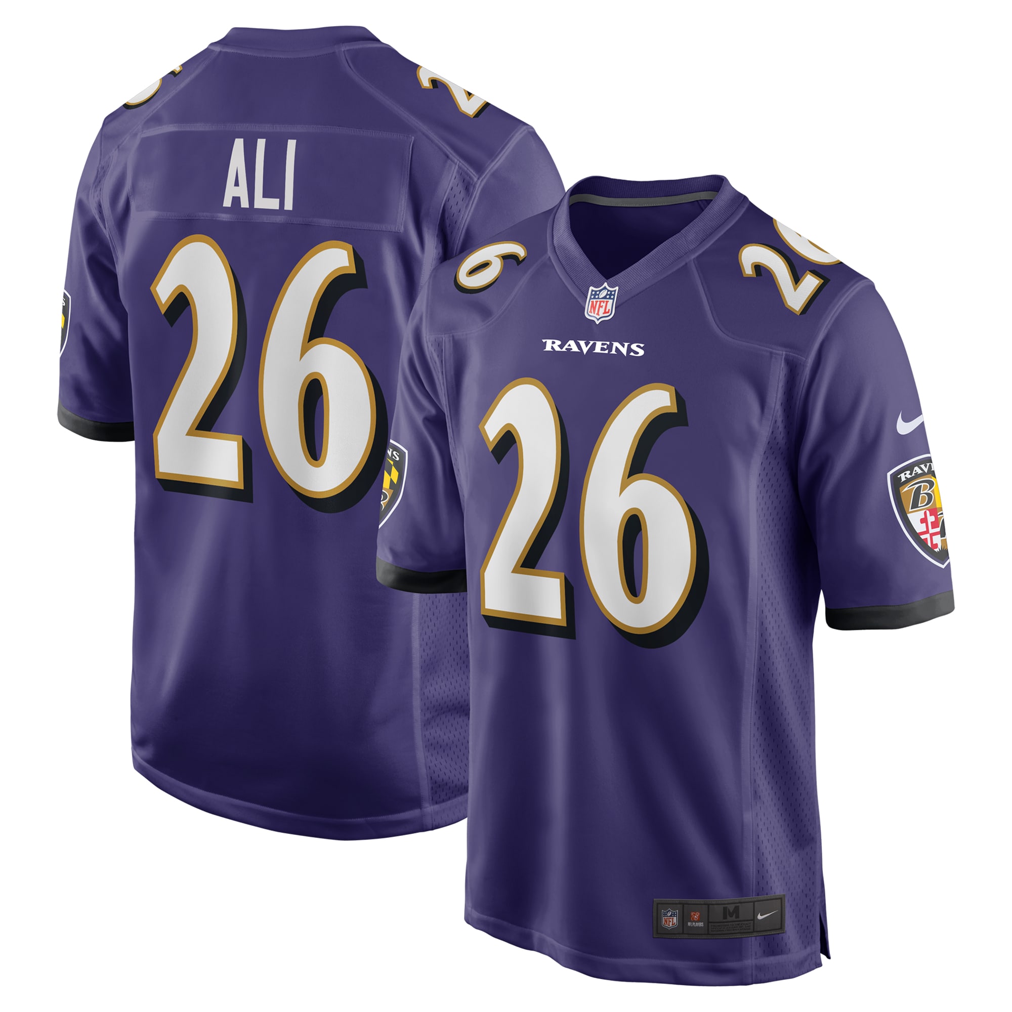 Men's Baltimore Ravens Rasheen Ali Purple Team Game Jersey JS3929 nicesnker