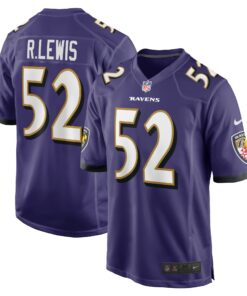 Men's Baltimore Ravens Ray Lewis Purple Retired Player Game Jersey JS8701 nicesnker