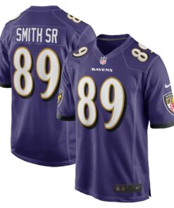 Men's Baltimore Ravens Steve Smith Sr. Purple Retired Player Game Jersey JS7770 nicesnker