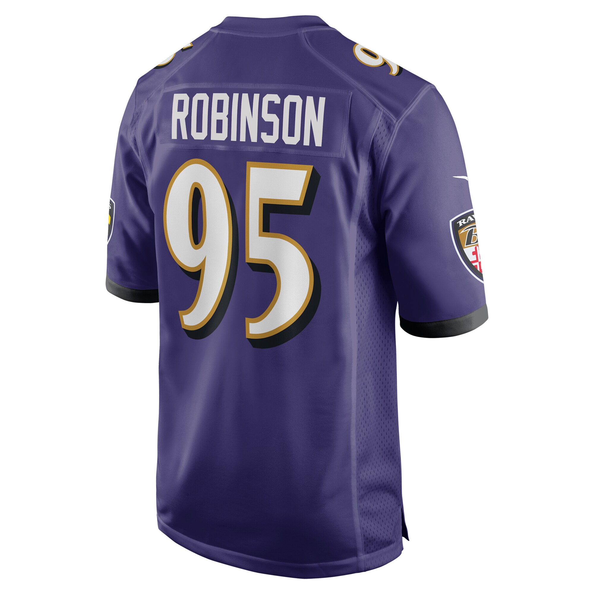 Men's Baltimore Ravens Tavius Robinson Purple Team Game Jersey JS3487 nicesnker - Image 3