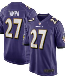 Men's Baltimore Ravens T.J. Tampa Purple Team Game Jersey JS4651 nicesnker