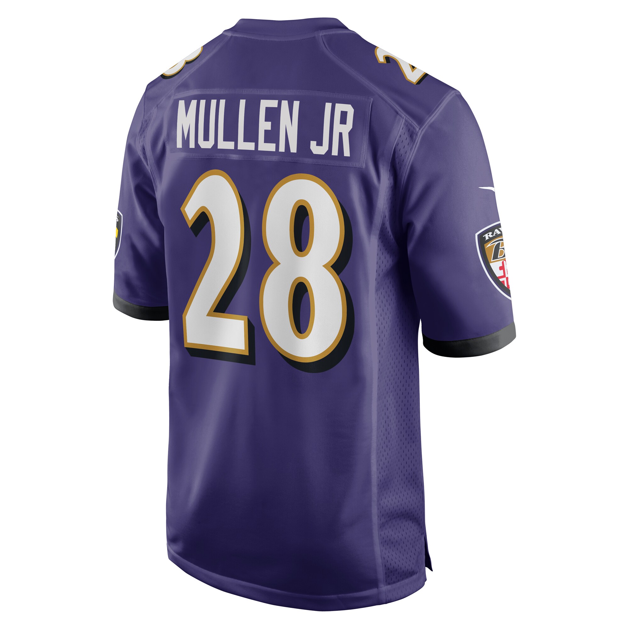 Men's Baltimore Ravens Trayvon Mullen Jr. Purple Team Game Jersey JS5467 nicesnker - Image 3