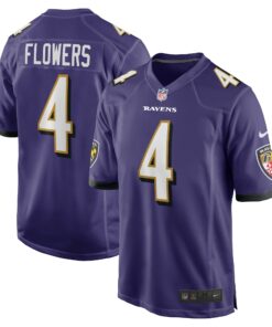 Men's Baltimore Ravens Zay Flowers Purple Game Jersey JS6043 nicesnker