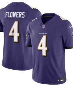 Men's Baltimore Ravens Zay Flowers Purple Vapor F.U.S.E. Limited Jersey JS2009 nicesnker