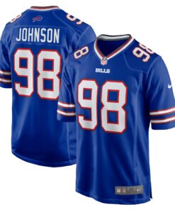 Men's Buffalo Bills Austin Johnson Royal Game Jersey JS1275 nicesnker
