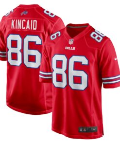 Men's Buffalo Bills Dalton Kincaid Red Alternate Game Jersey JS7181 nicesnker