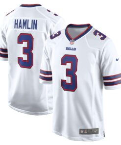Men's Buffalo Bills Damar Hamlin White Game Jersey JS1566 nicesnker