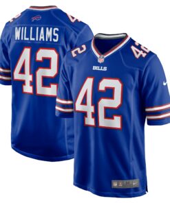 Men's Buffalo Bills Dorian Williams Royal Home Game Jersey JS8552 nicesnker