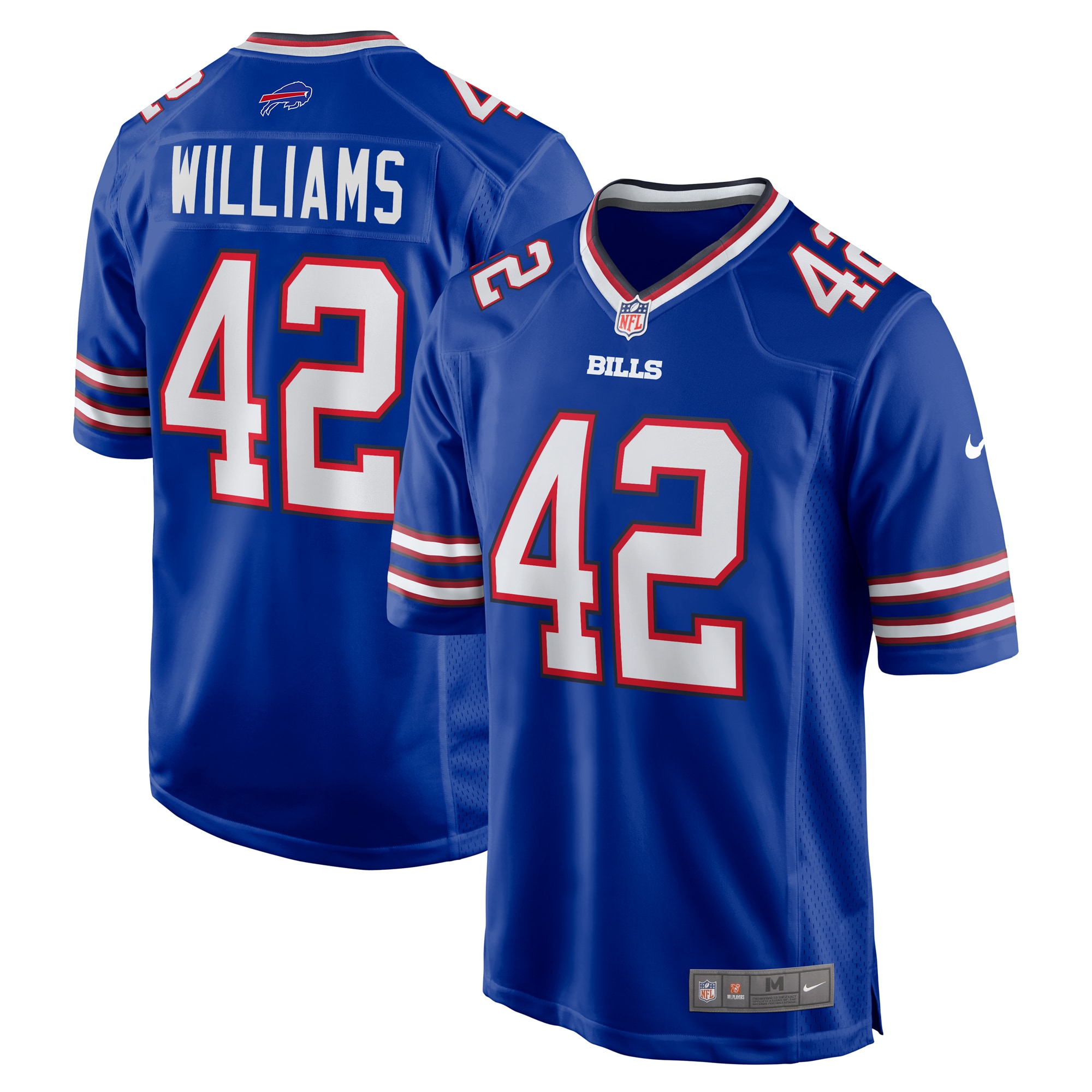 Men's Buffalo Bills Dorian Williams Royal Home Game Jersey JS8552 nicesnker