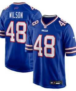 Men's Buffalo Bills Joel Wilson Royal Team Game Jersey JS3699 nicesnker