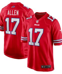 Men's Buffalo Bills Josh Allen Red Alternate Game Jersey JS5358 nicesnker