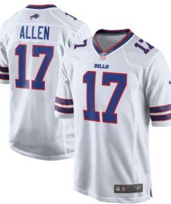 Men's Buffalo Bills Josh Allen White Game Player Jersey JS3836 nicesnker
