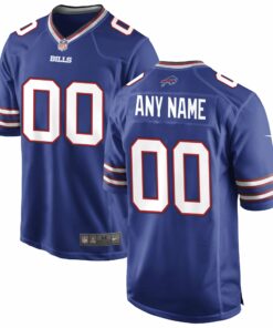 Men's Buffalo Bills Royal Custom Game Jersey JS3740 nicesnker