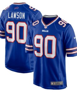 Men's Buffalo Bills Shaq Lawson Royal Player Game Jersey JS4362 nicesnker