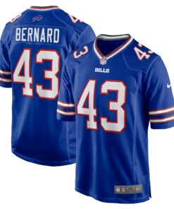 Men's Buffalo Bills Terrel Bernard Royal Game Player Jersey JS5113 nicesnker