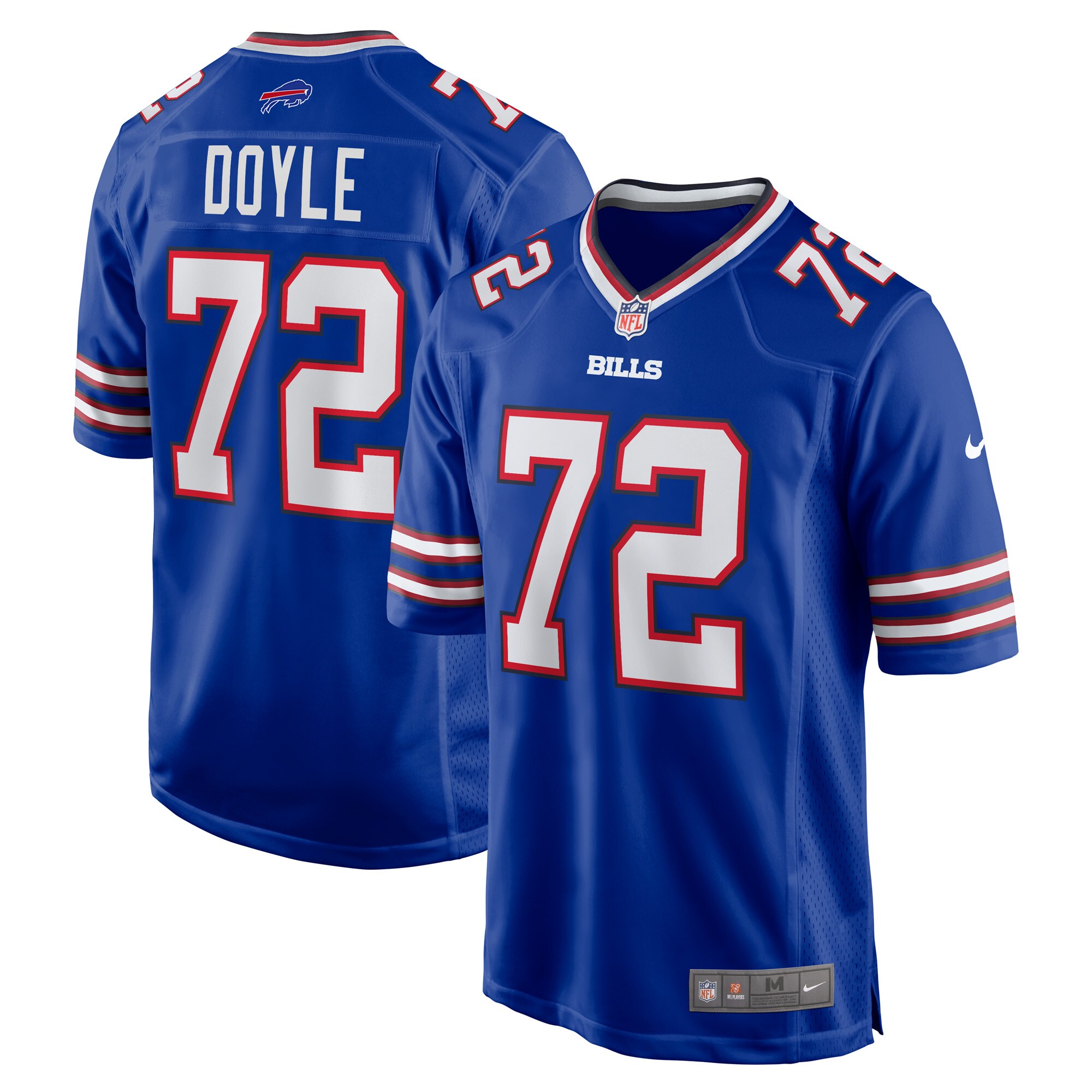 Men's Buffalo Bills Tommy Doyle Royal Game Player Jersey JS4449 nicesnker