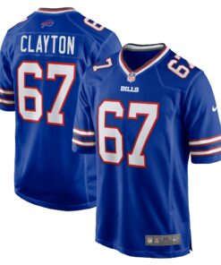 Men's Buffalo Bills Travis Clayton Royal Game Jersey JS5891 nicesnker