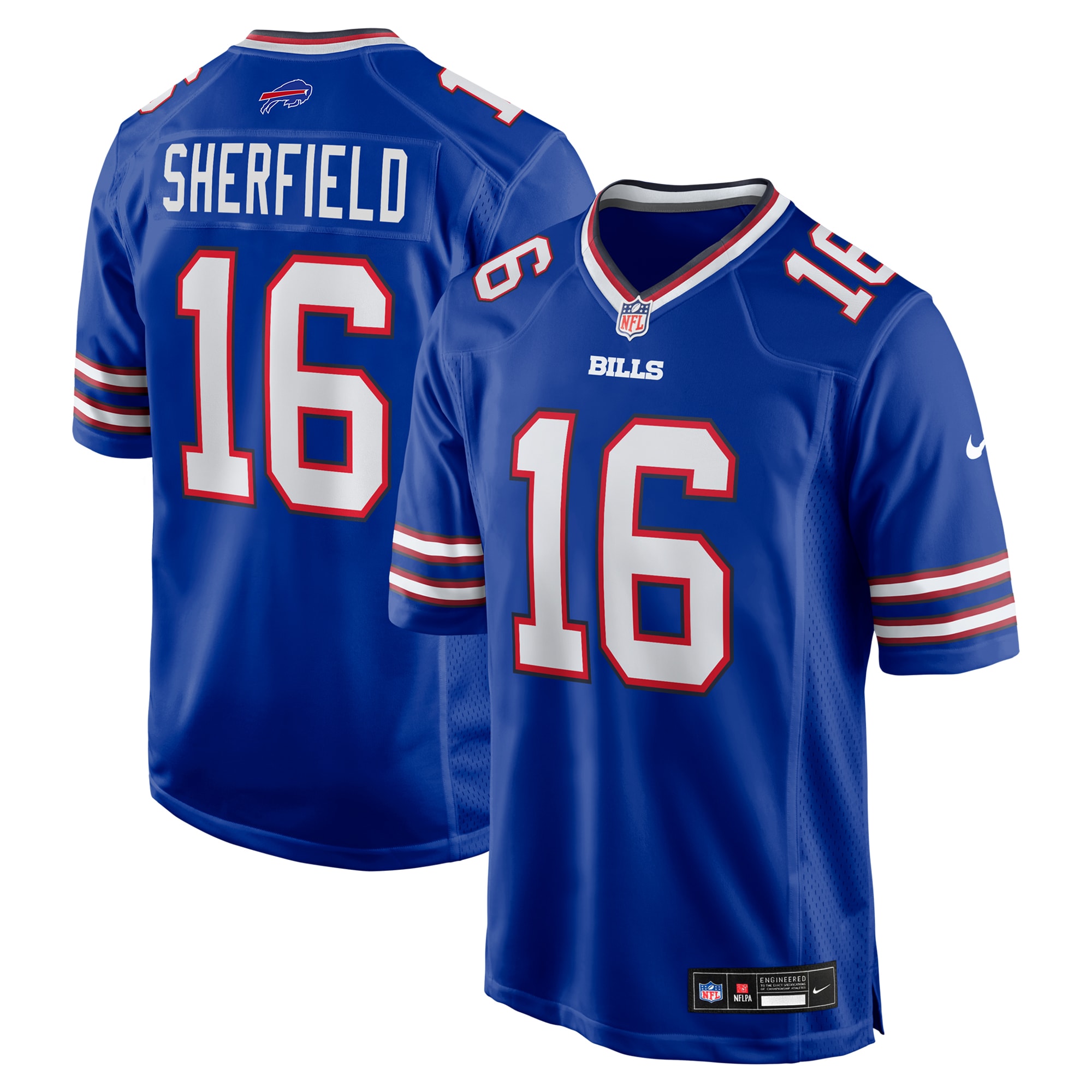Men's Buffalo Bills Trent Sherfield Royal Game Player Jersey JS5102 nicesnker