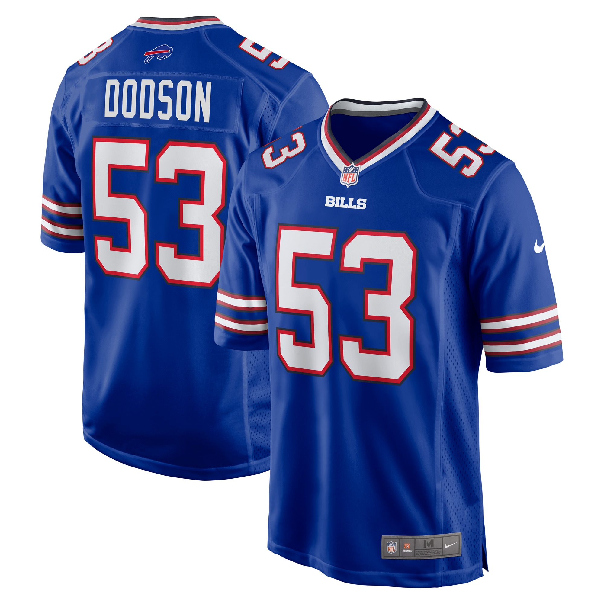 Men's Buffalo Bills Tyrel Dodson Royal Game Player Jersey JS2501 nicesnker