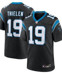 Men's Carolina Panthers Adam Thielen Black Team Game Jersey JS1785 nicesnker