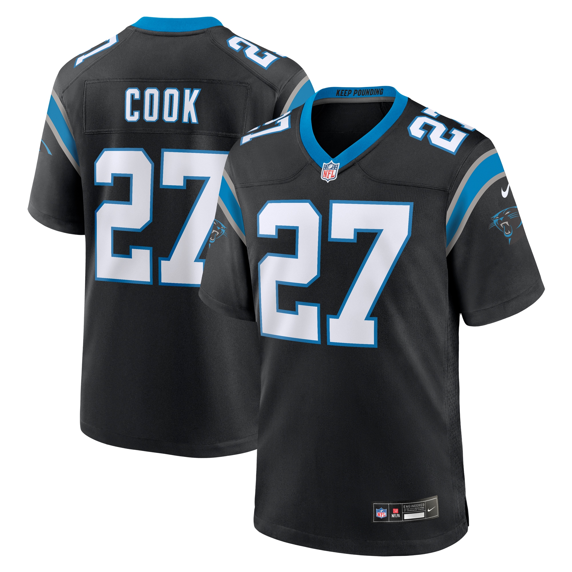 Men's Carolina Panthers Alex Cook Black Game Jersey JS2938 nicesnker