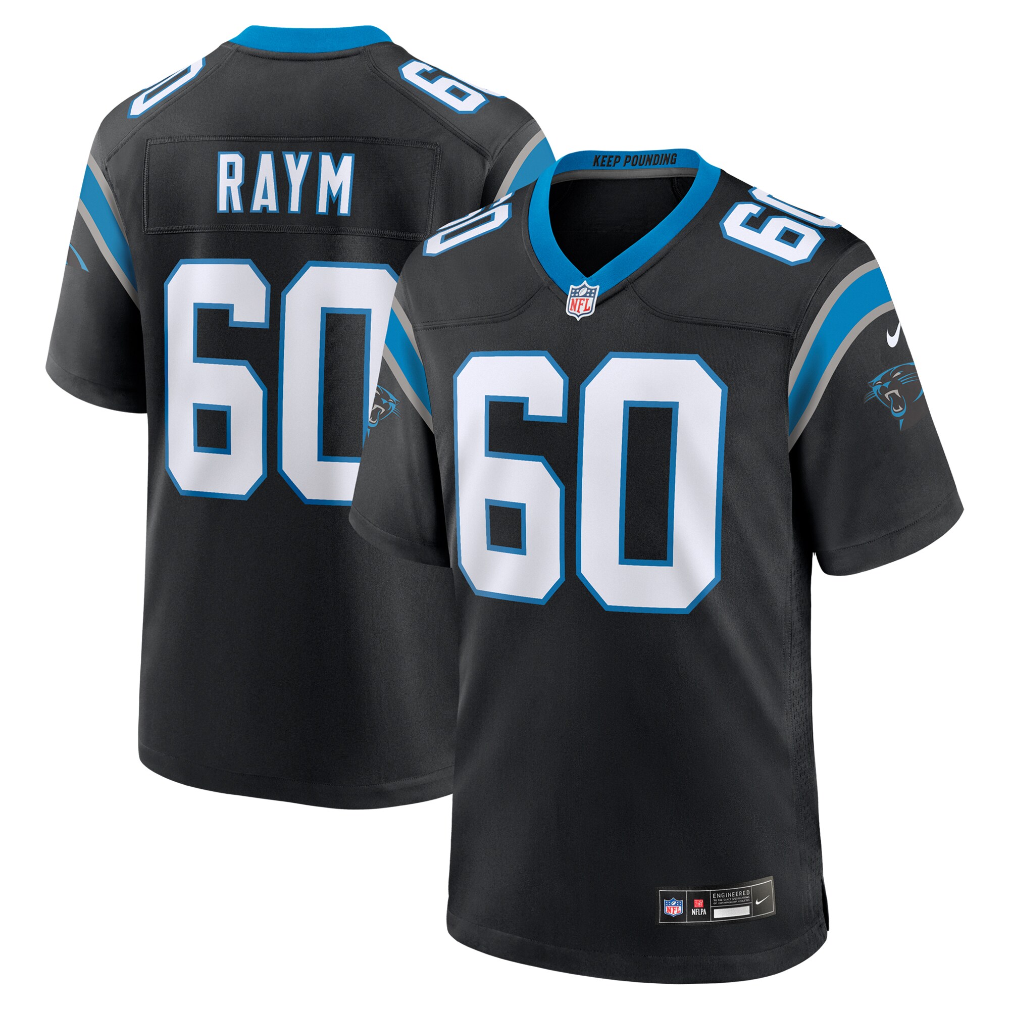 Men's Carolina Panthers Andrew Raym Black Game Jersey JS4907 nicesnker