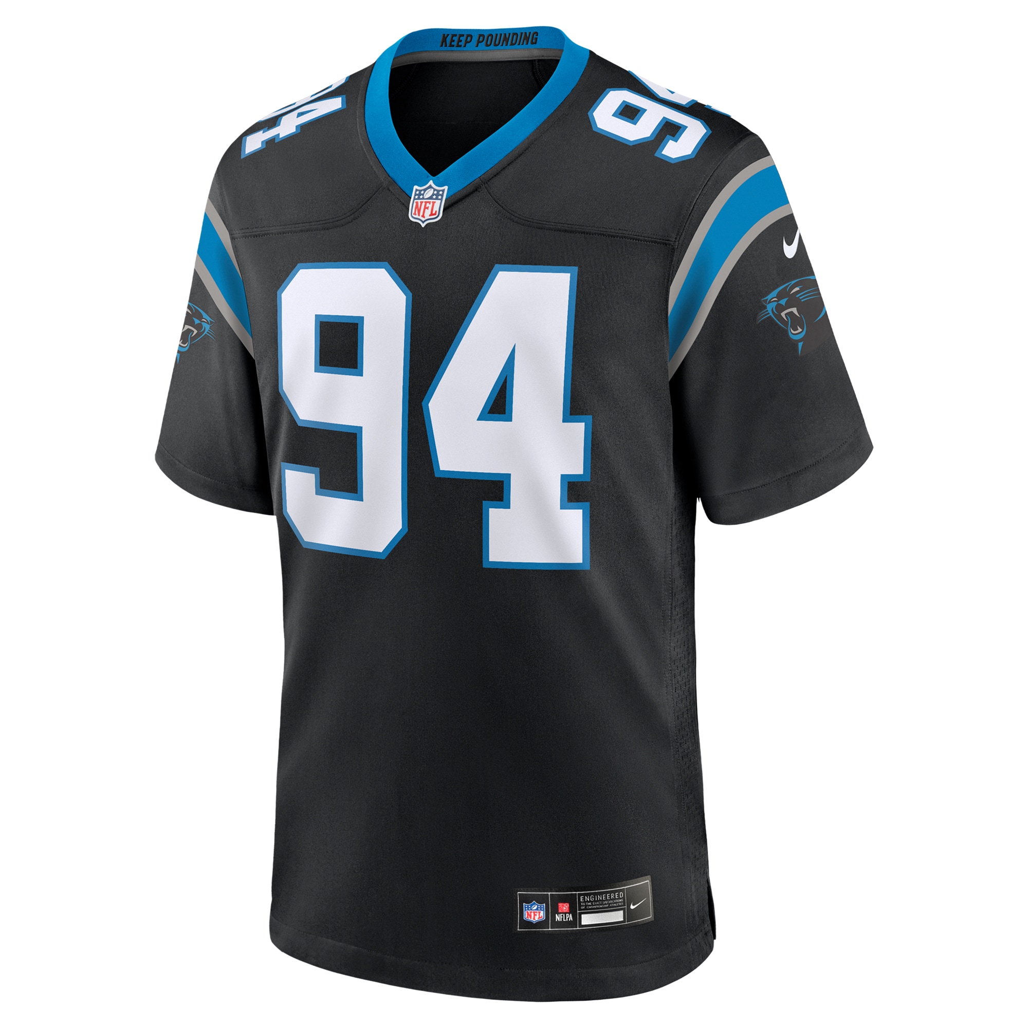 Men's Carolina Panthers A'Shawn Robinson Black Game Jersey JS6258 nicesnker - Image 2