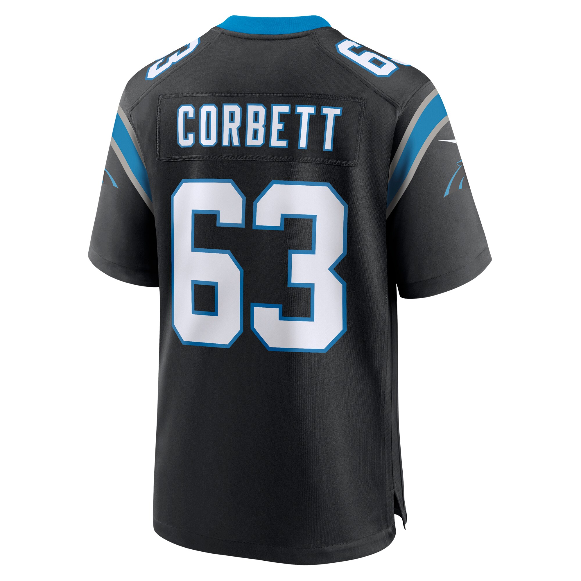 Men's Carolina Panthers Austin Corbett Black Team Game Jersey JS4522 nicesnker - Image 3