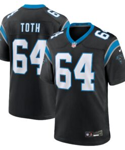 Men's Carolina Panthers Brett Toth Black Game Jersey JS5364 nicesnker