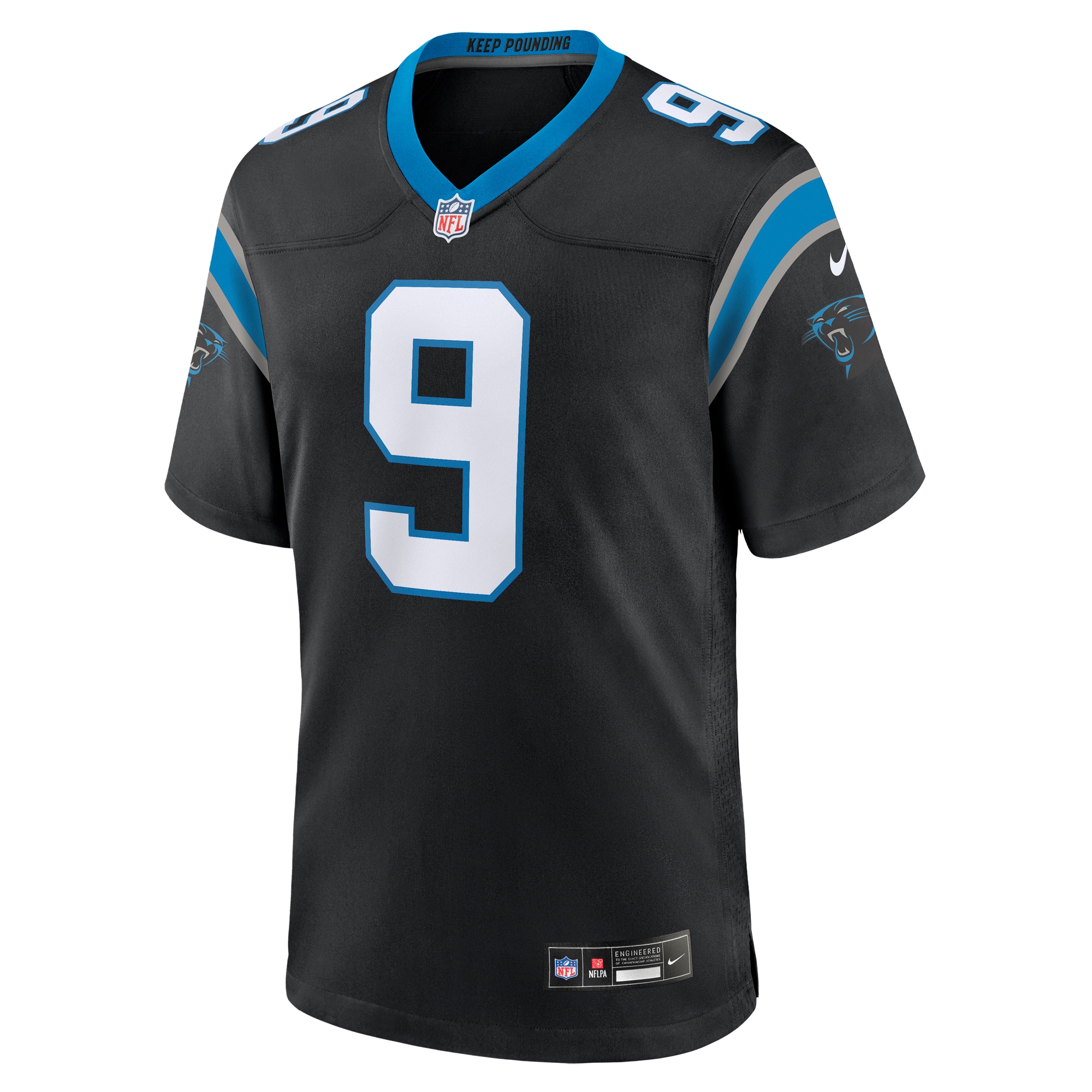 Men's Carolina Panthers Bryce Young Black Team Game Jersey JS8217 nicesnker - Image 2