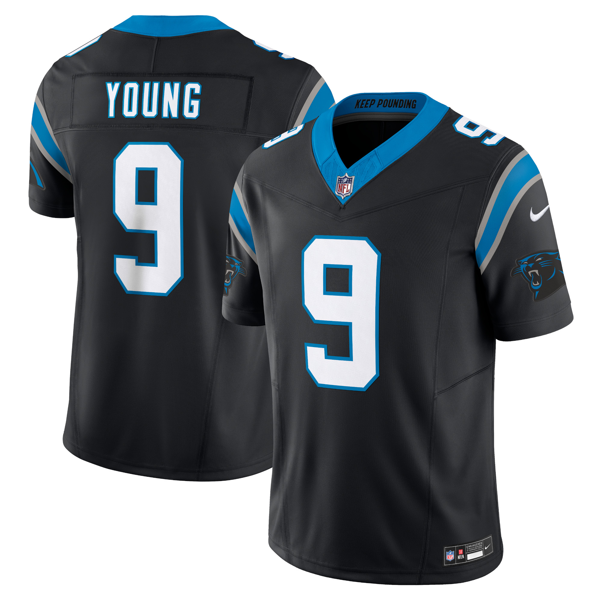 Men's Carolina Panthers Bryce Young Black Vapor F.U.S.E. Limited Jersey JS9011 nicesnker