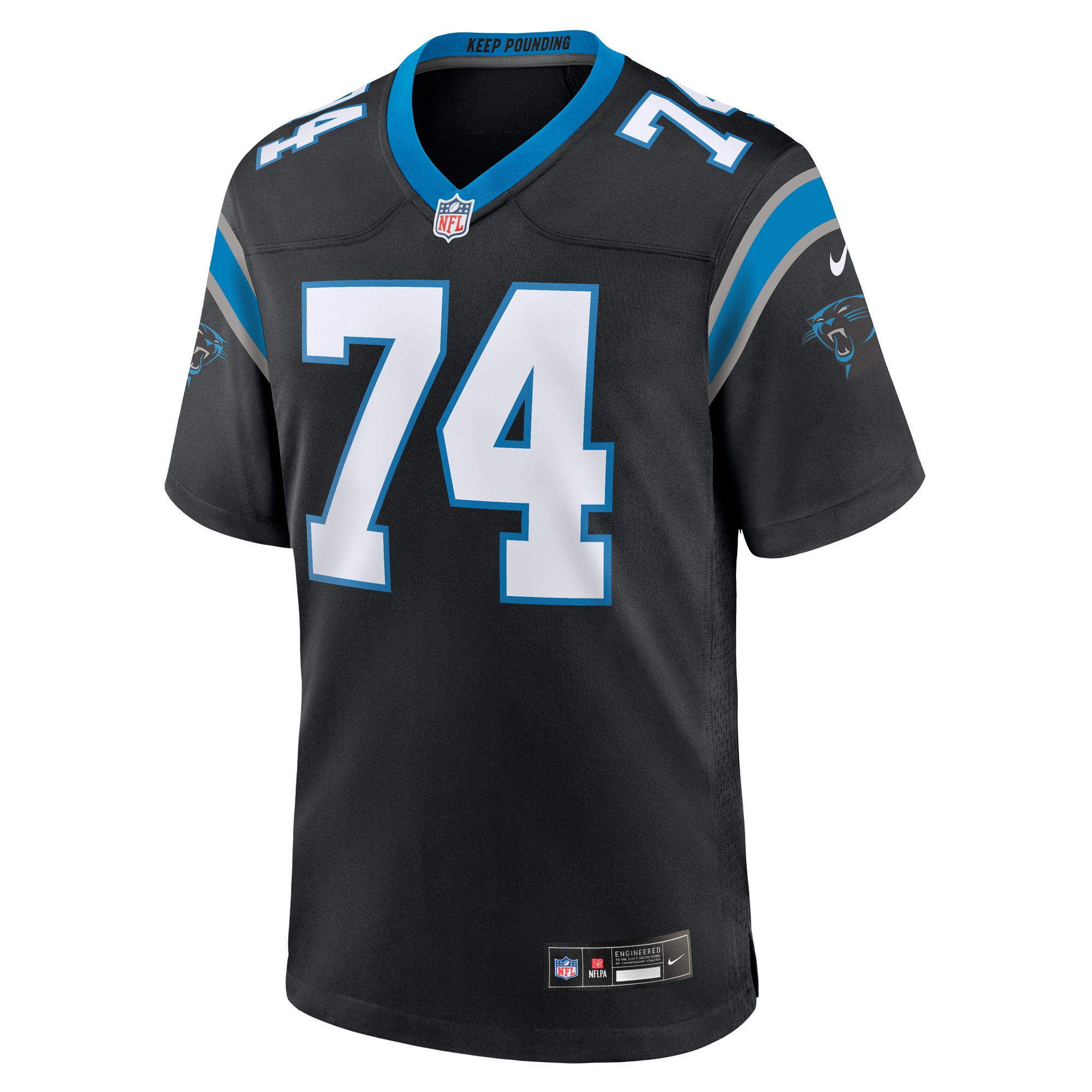Men's Carolina Panthers David Sharpe Black Team Game Jersey JS1449 nicesnker - Image 2