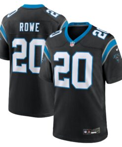 Men's Carolina Panthers Eric Rowe Black Team Game Jersey JS7181 nicesnker
